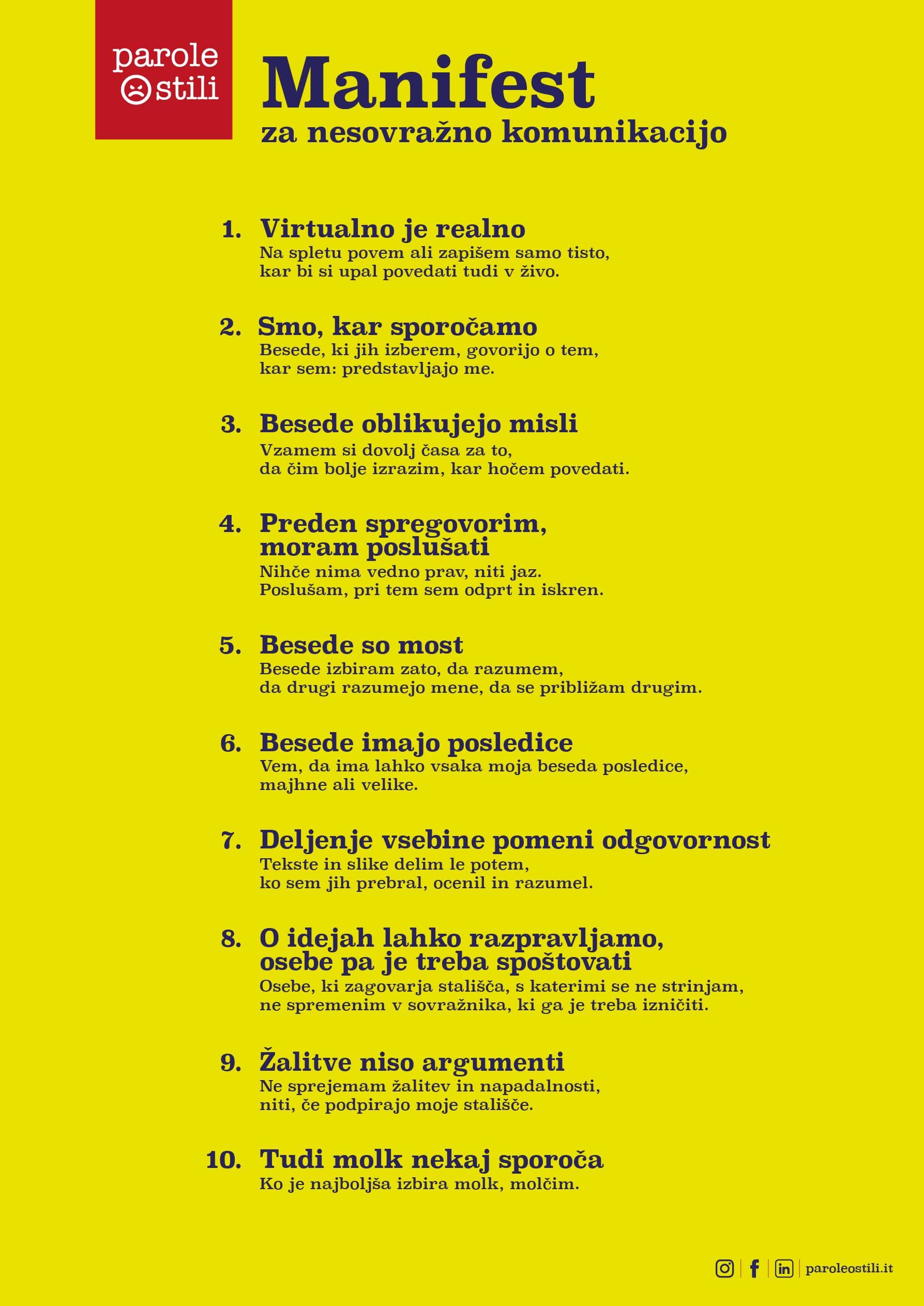 Il Manifesto in Sloveno Il Manifesto in Sloveno