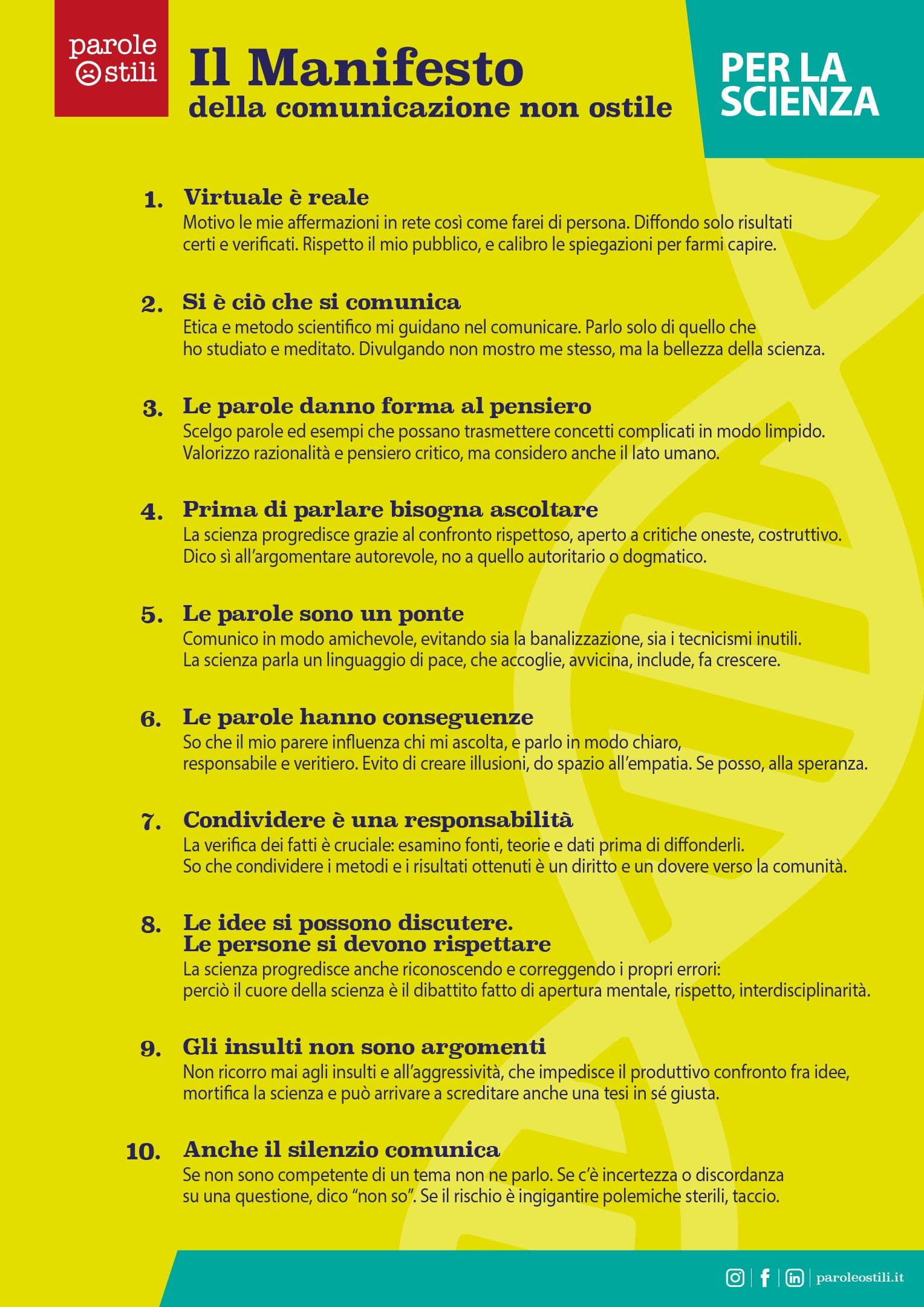 Il Manifesto per Scienza Il Manifesto per Scienza