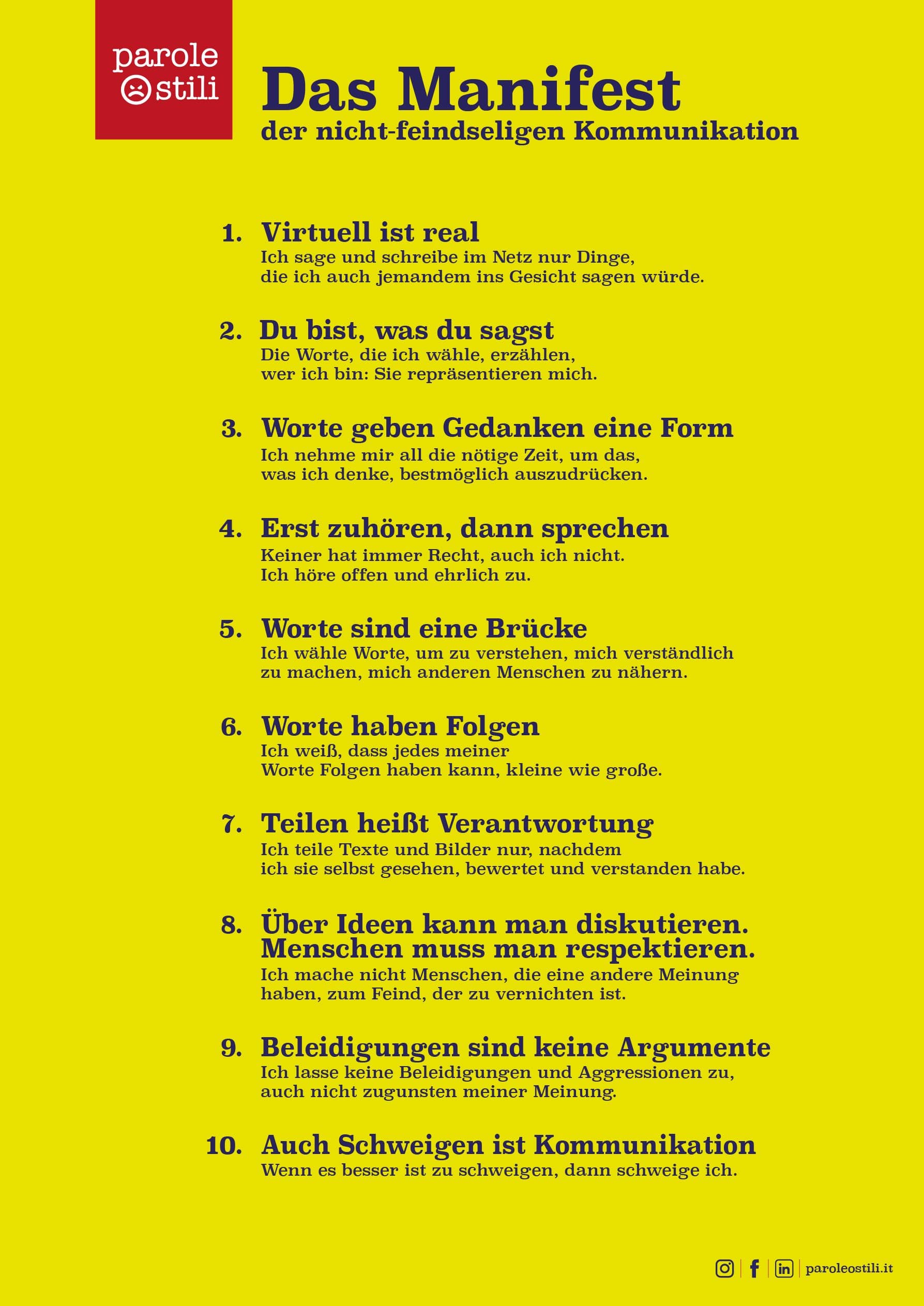 Il Manifesto in Tedesco Il Manifesto in Tedesco