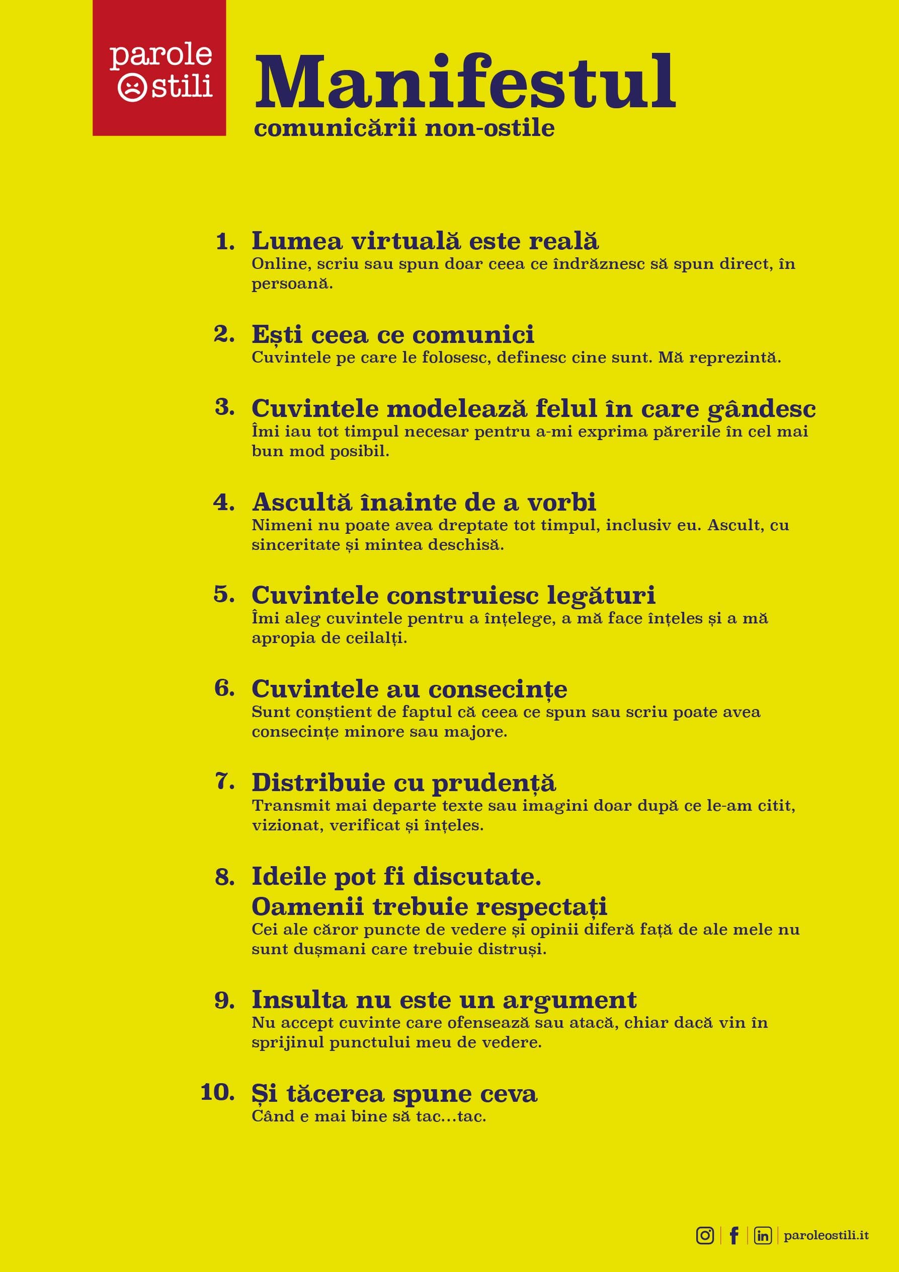 Il Manifesto in Rumeno Il Manifesto in Rumeno