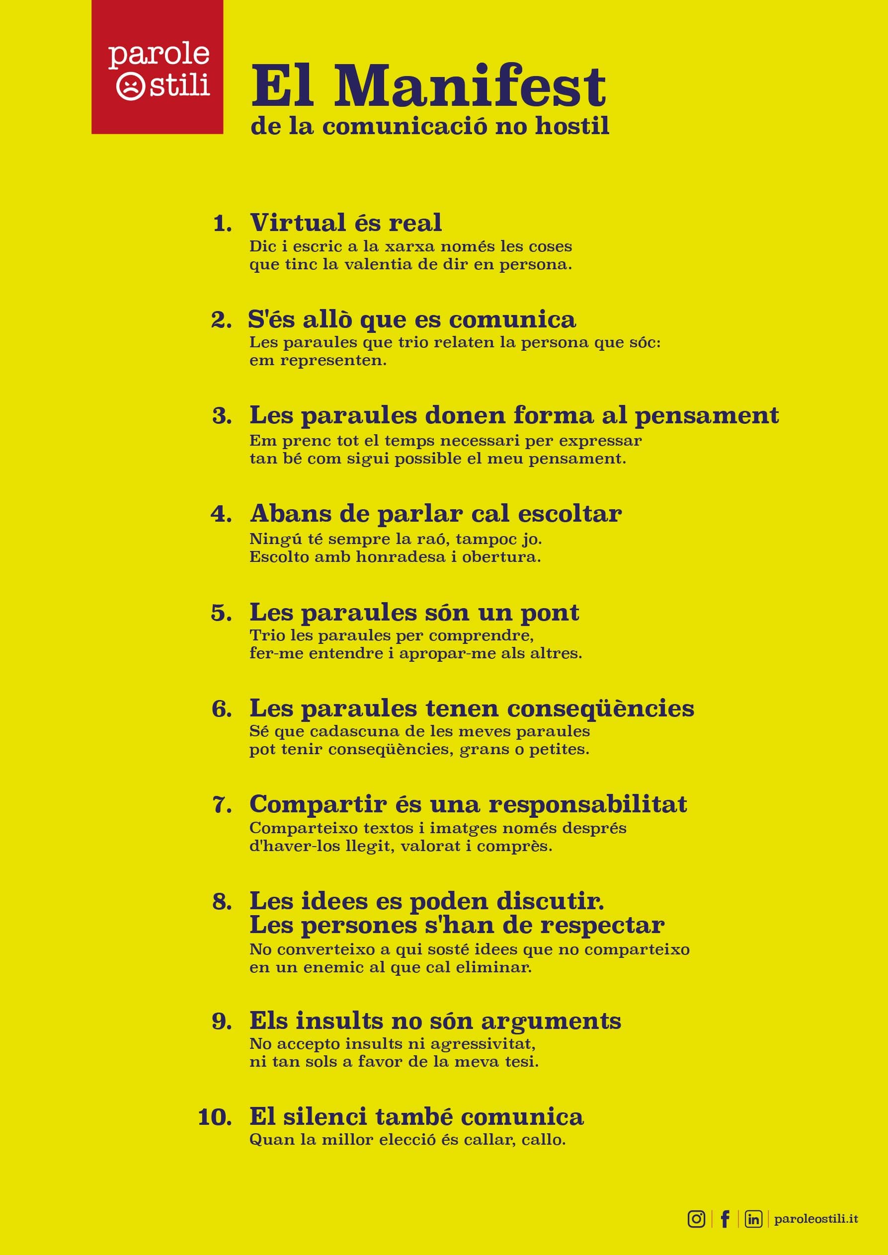 Il Manifesto in Catalano Il Manifesto in Catalano