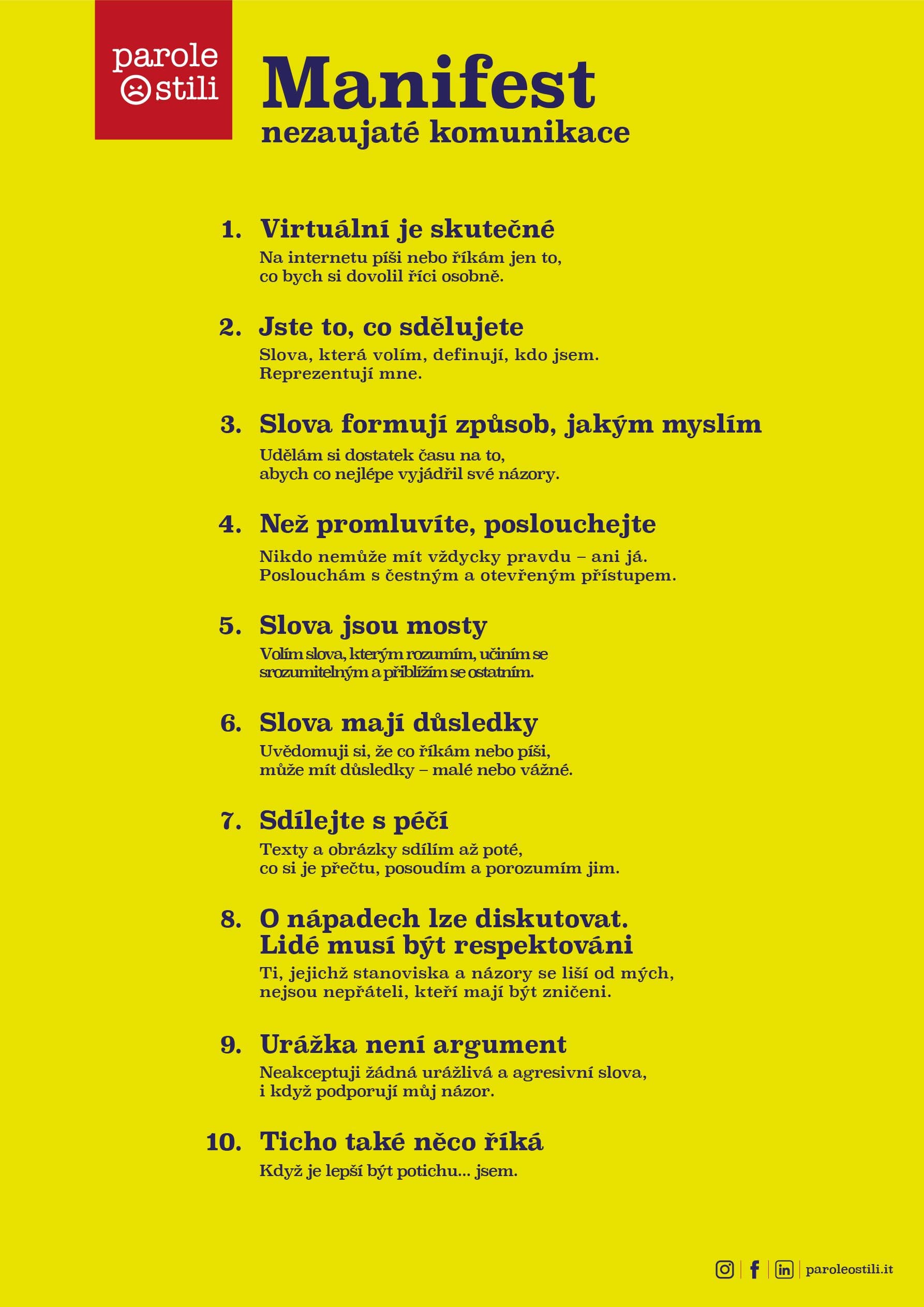 Il Manifesto in Ceco Il Manifesto in Ceco