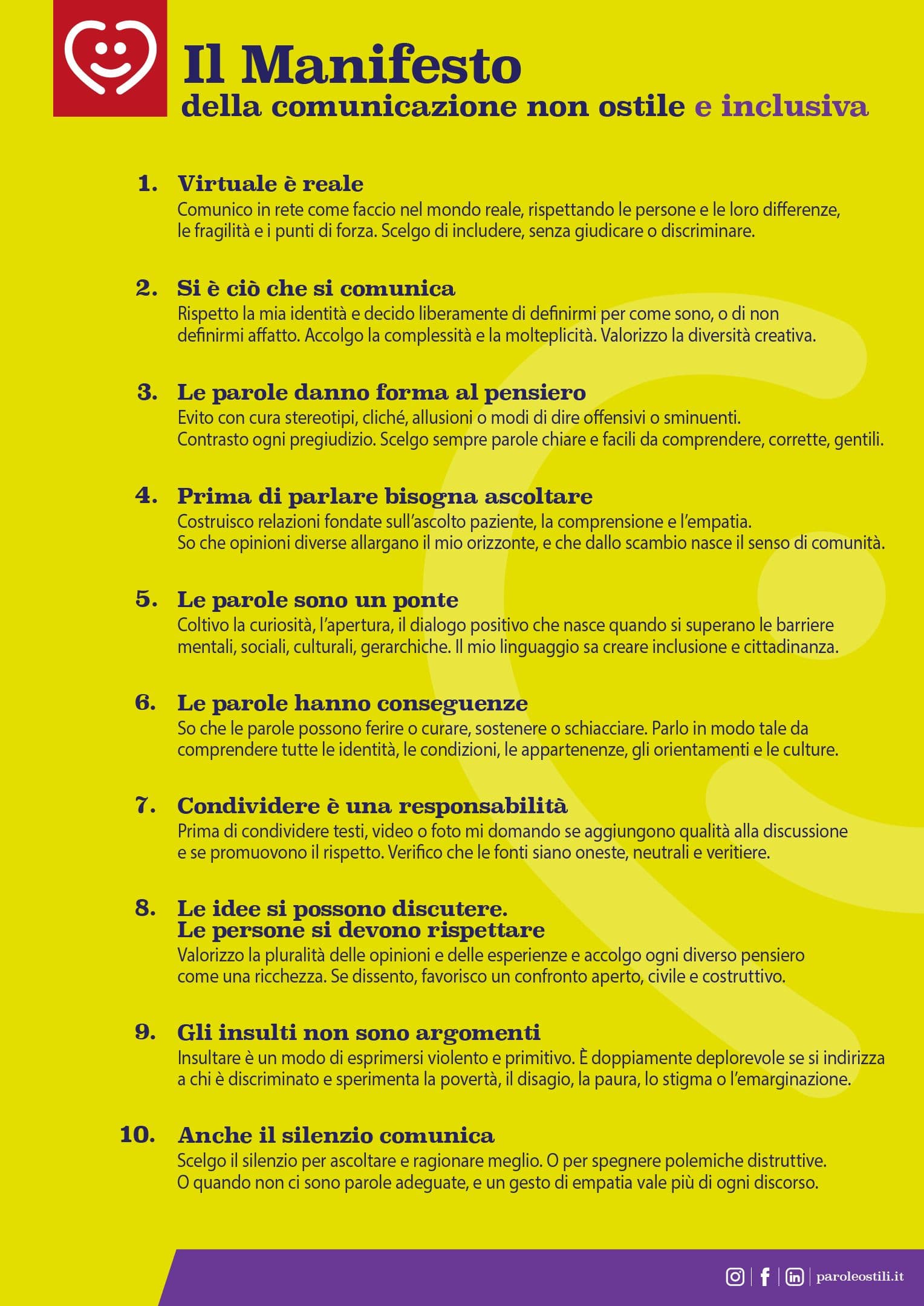 Il Manifesto per Inclusione Il Manifesto per Inclusione