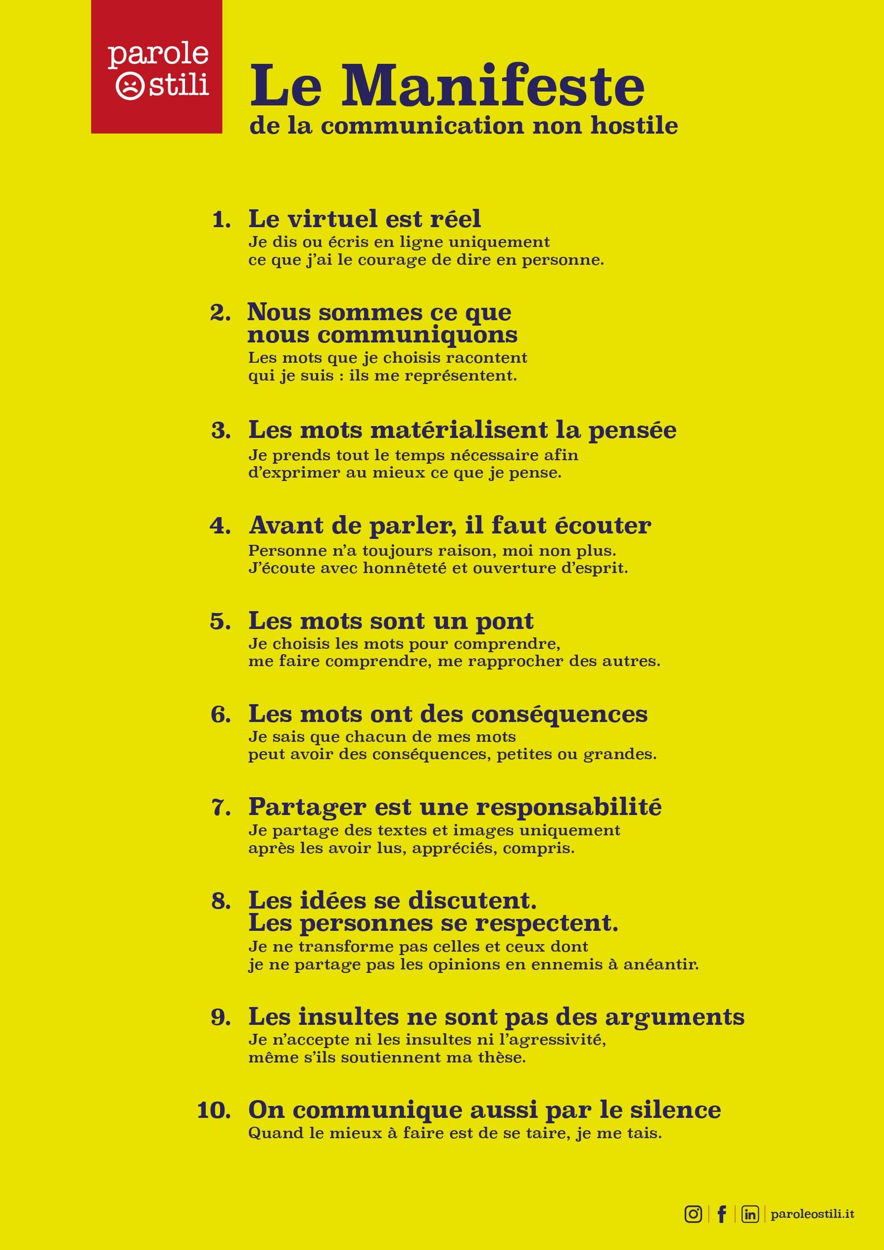 Il Manifesto in Francese Il Manifesto in Francese
