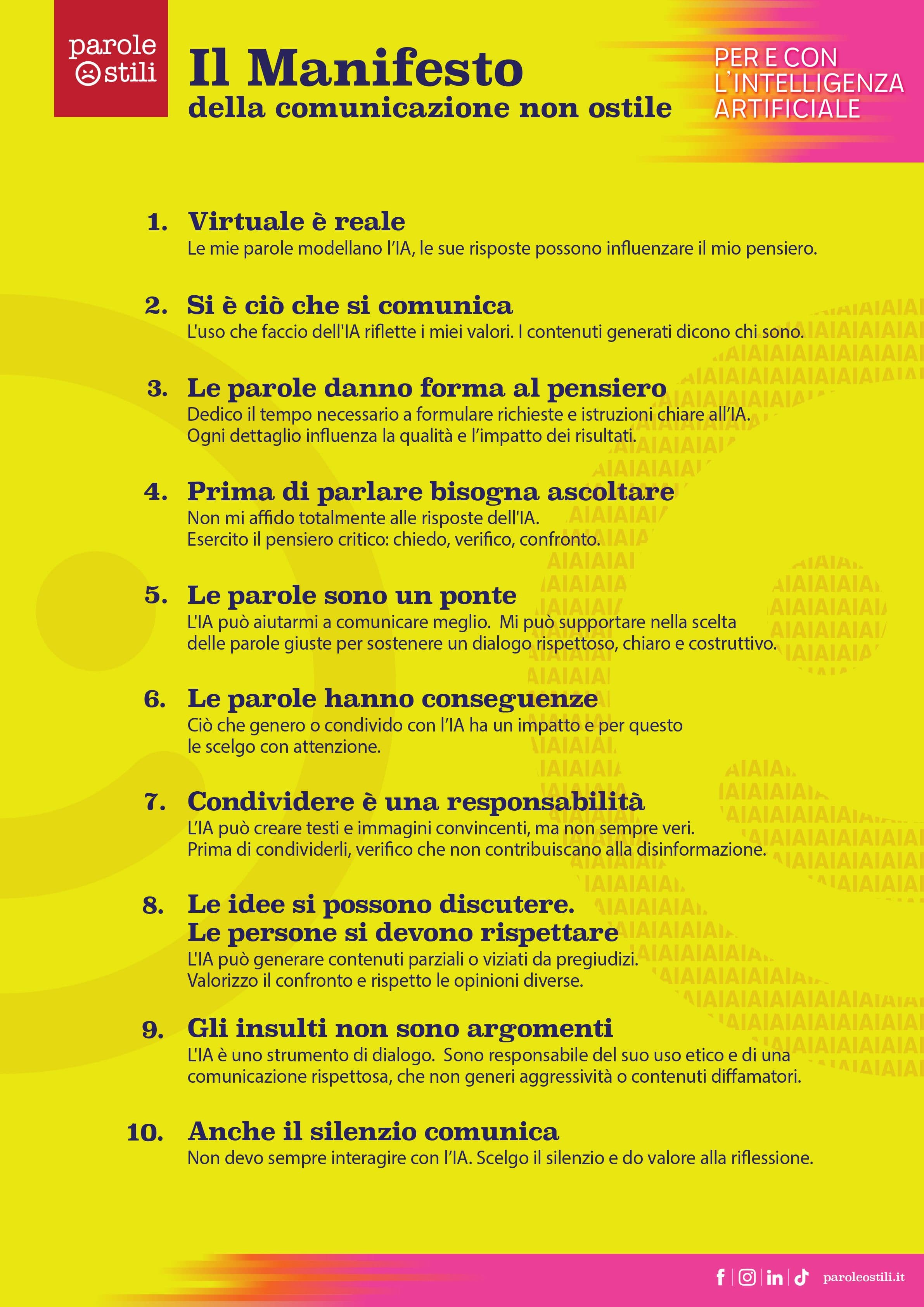 Il Manifesto per Intelligenza Artificiale Il Manifesto per Intelligenza Artificiale